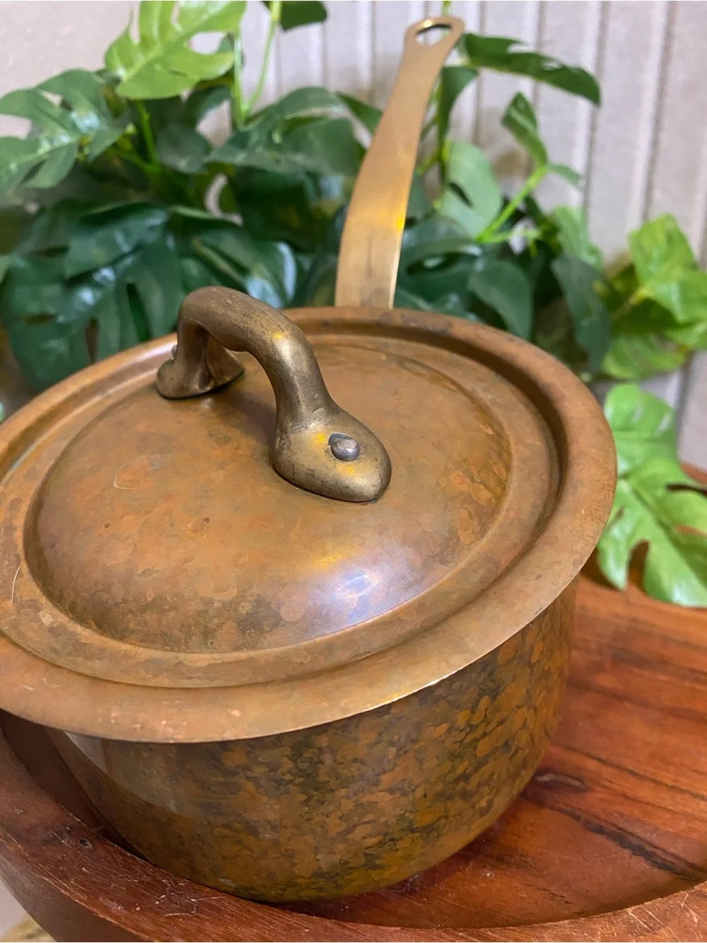 VTG Williams Sonoma Copper Cookware Small Saucepan Pot with Lid Made in France
